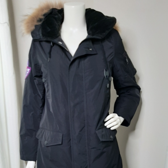 Moussy long parka with fur hood - Picture 2 of 16